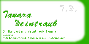 tamara weintraub business card